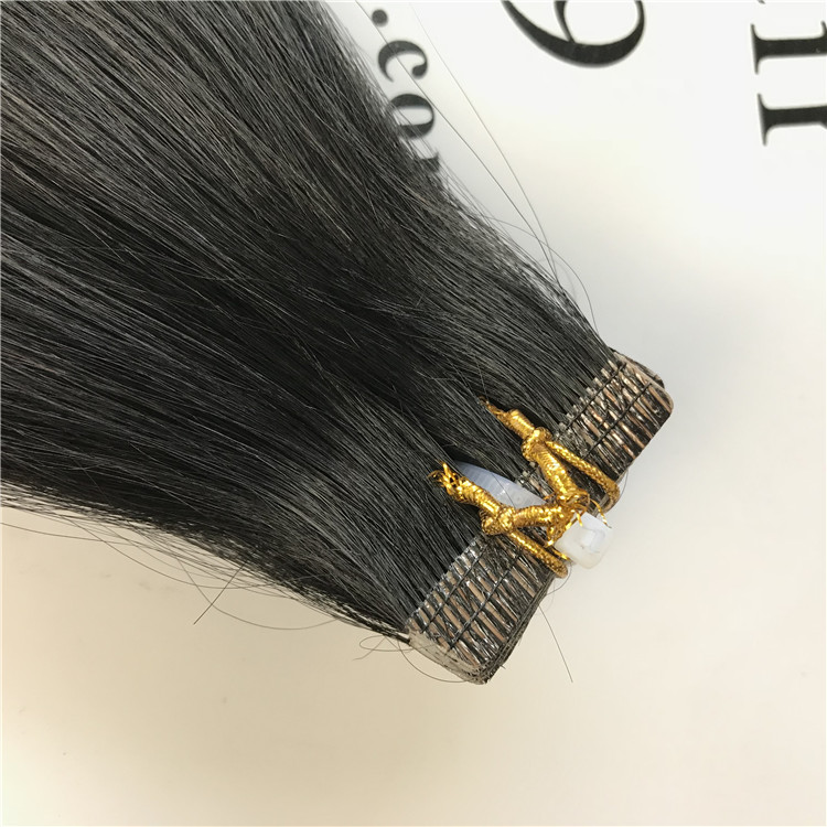 Black color invisible tape in hair extensions H59